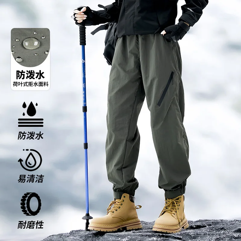 

Men Women Autumn Waterproof Cargo Pants Pockets Men Full Length Loose Tactical Trousers Outdoor Cargo Pants Men Multi Pockets