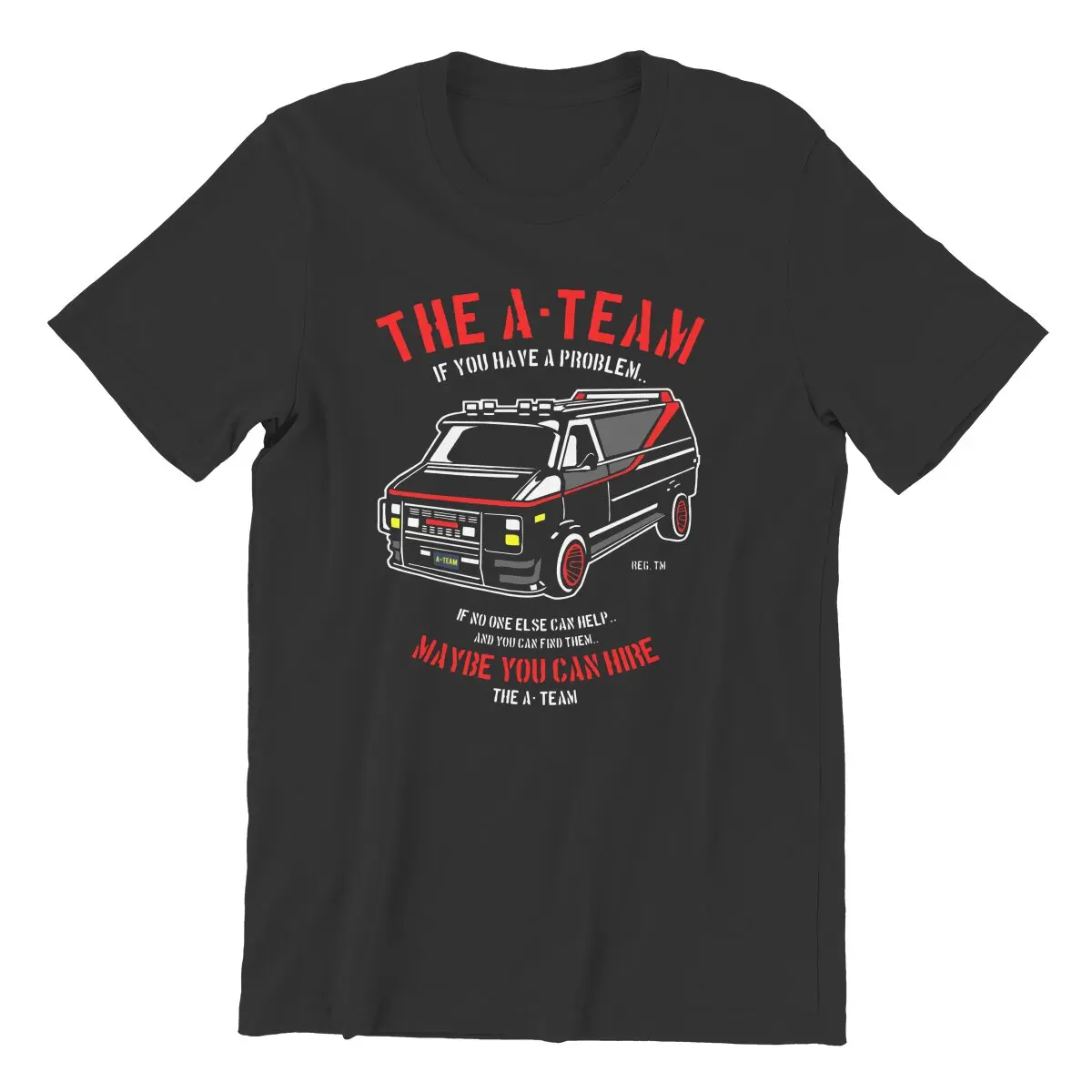 The A-Team Movie Men T Shirts Mashup TV 80s Hanniba Humorous Tees Short Sleeve Crew Neck T-Shirt Cotton Printing Clothes