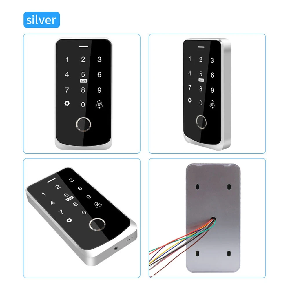 A14M Tuya APP Контроль доступа Клавиатура Bluetooth Пульт дистанционного управления RFID IC M1 Карта Отпечаток пальца Клавиатура доступа TF9-Tuya
