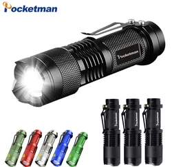 Super Bright LED Mini Flashlights Zoomable 3 Modes Flashlight Waterproof Torch for Camping Hiking Emergency Great Gift