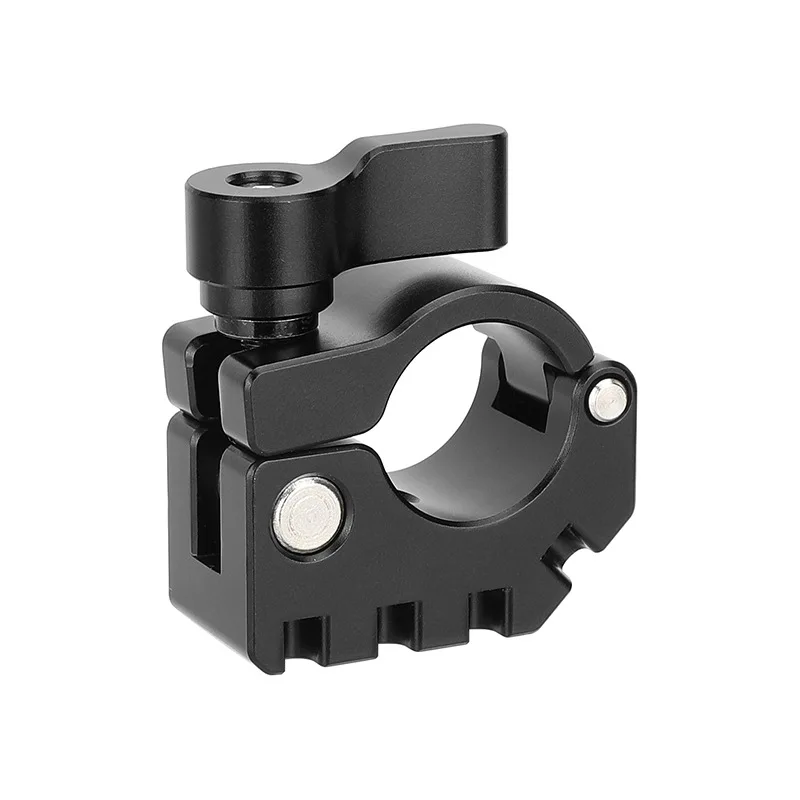 

Black 19mm single hole tube clip with anti-deflection device camera photography accessories