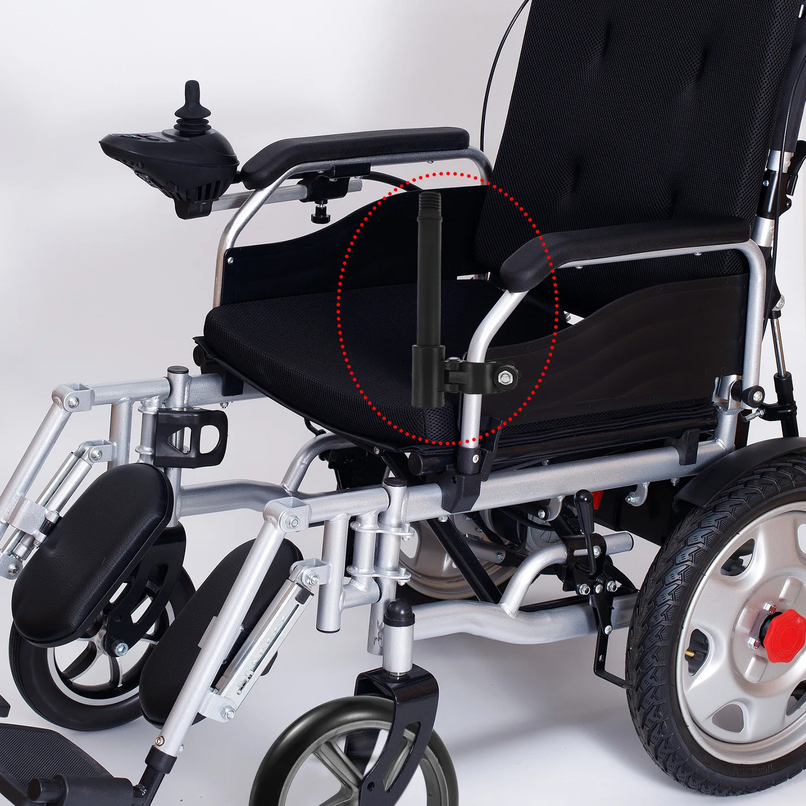 

1Pair Wheelchair Tray Support Bracket Plastic Clamp Fast Release Fixer for Dining Tray Table Wheelchair Mount Attachment