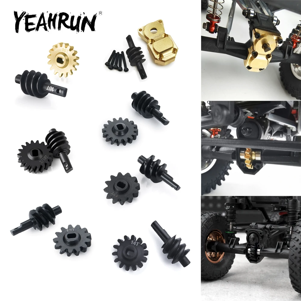 YEAHRUN 12T/13T/14T/16T/18T engranaje de eje diferencial/cubierta para Axial SCX24 1/24 coche trepador de control remoto camión piezas de mejora Accesorios