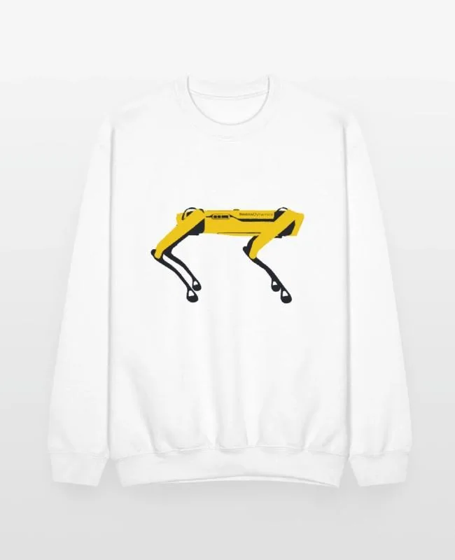 

Autumn and Winter Style Boston Dynamics Robot Dog Printed Cotton Crew Neck Sweatshirt