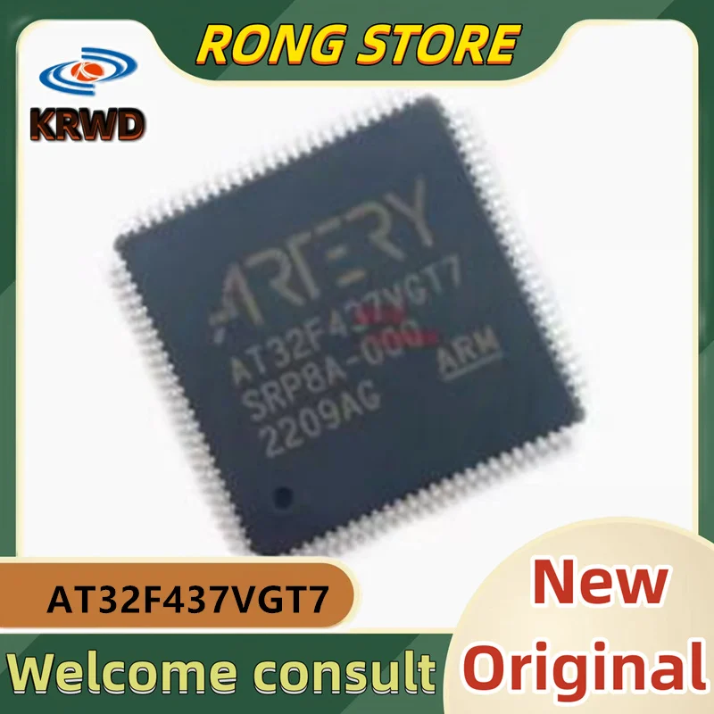 5PCS AT32F437VGT7 New and Original Chip IC AT32F437 LQFP100 Universal MCU/32-bit microcontroller