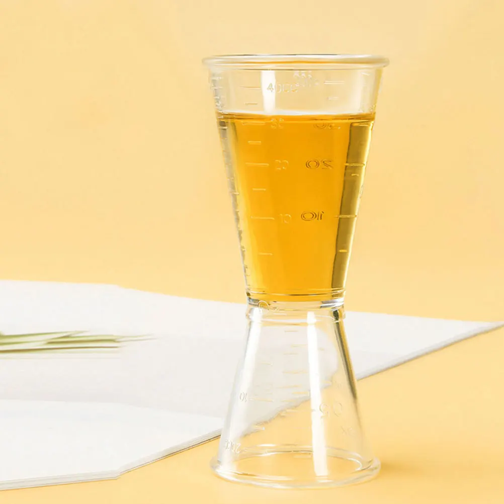 

3Pcs Plastic Double Jigger Measuring Cup Bartender Cocktail Bar Supplies Reusable Transparent Measuring Tool Double Jigger