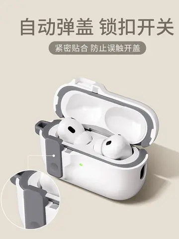 Protective Case For Airpods 4 Cover Luxury Earphone Cover Case For Apple Airpodspro 2 3 1/2 Air Pods Pro Shockproof With Hook﻿