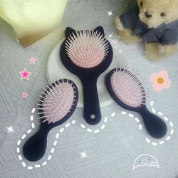 Black Pink Small Air Cushion Comb Oval Cat Ear Antler Pattern Smooth Hair Styling Combs Student Hairdressing Massage Airbag Comb