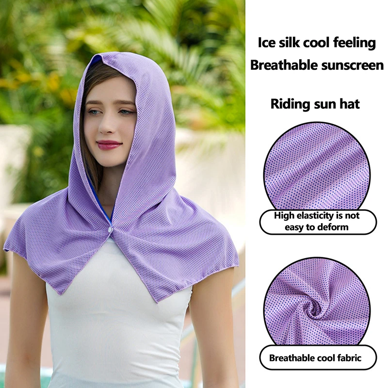 Cooling Hoodie Towel Evaporative Cool Technology Cooling Neck Wraps Comfortable UV Protection Cold Towel For Sports Supplies