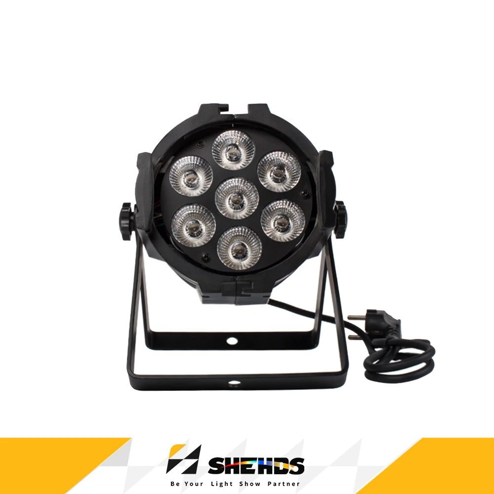 SHEHDS 7x18w Aluminium Par 2 Jahre Garantie RGBWA UV 6in1 DJ-Lichter für Party, Disco, Hochzeit, Heimdekoration, DMX512