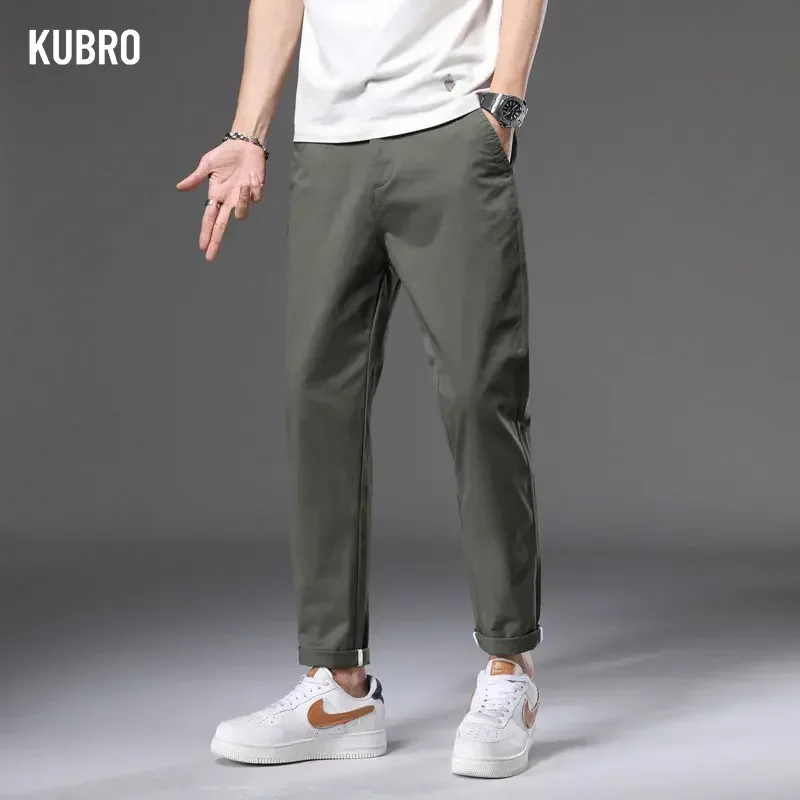 

KUBRO 2023 Осенняя официальная универсальная повседневная одежда Женская 6 цветов Классический стиль модные облегающие прямые брюки однотонная одежда