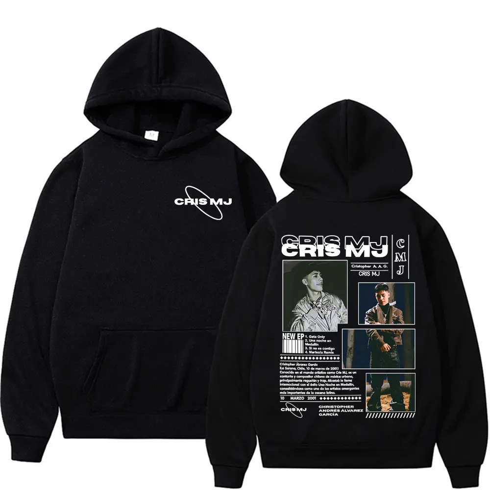 

Rapper Cris MJ Album Tour Graphic Hoodies Men's Clothing Harajuku High Street Style Sweatshirts Autumn/Winter Fleece Cozy Hooded