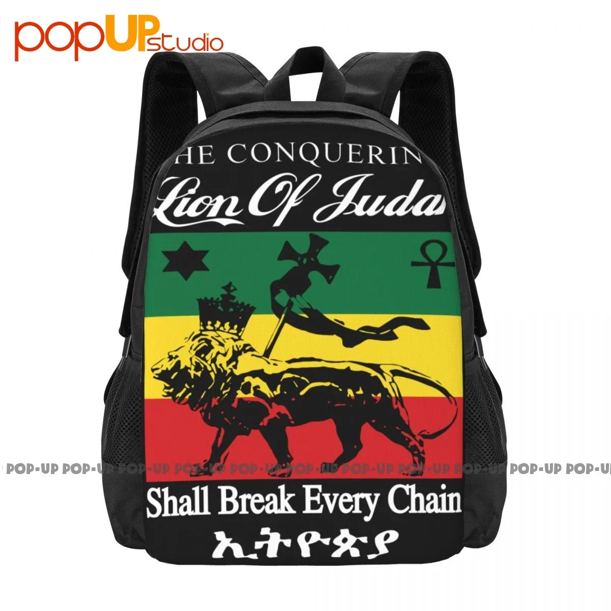 

Reggae Jah Rastafari Haile Selassie Vybz Kartel Lion Of Judah Backpack Large Capacity Newest Clothes Backpacks