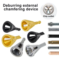 New Type External Chamfering Tool Angle Lap Trimming Debur Triangle/Hexagonal Handle Scraper Household Electric Drill Accessory