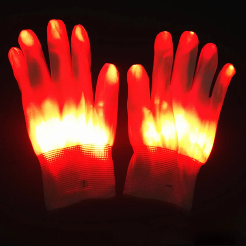 Cool Fashion Gloves Mens Womens Party Performances Accessory Glowing Props LED Light Gloves Flashing In The Night Party