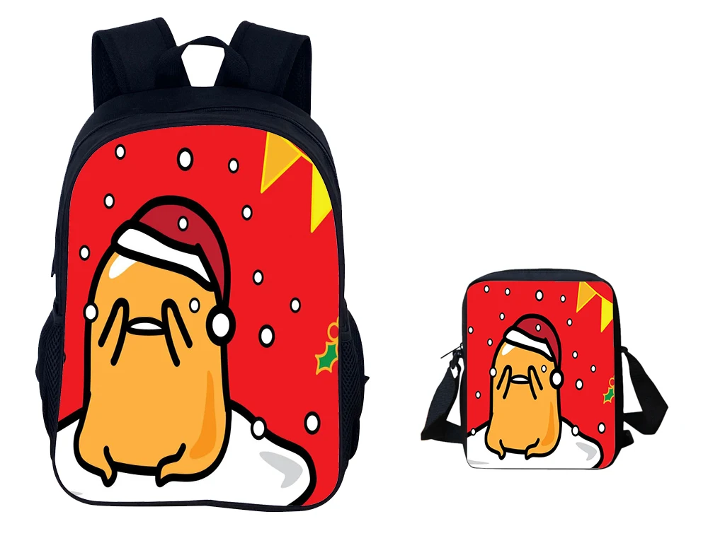 

Unisex Kids Sanrio Gudetama School Backpack Shoulder Bag-Lightweight Canvas Bookbag-Large Capacity Casual Travel Daypack