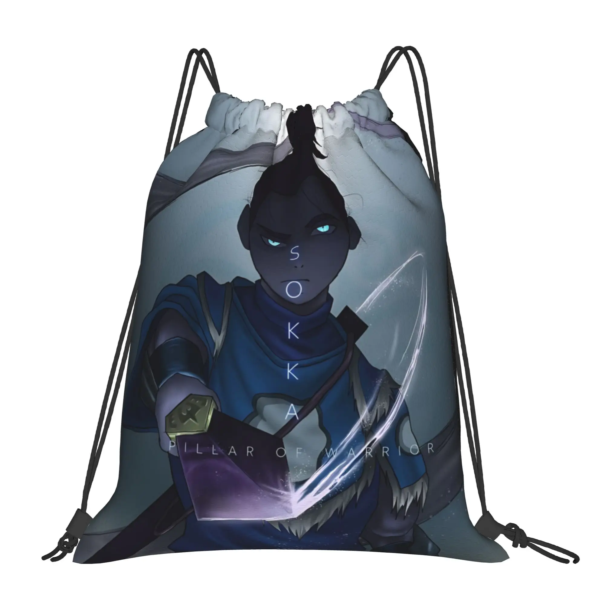 1 pc Sokka Avatar The Last Airbender Drawstring Bags Sports Storage Backpack School Shoe Bag