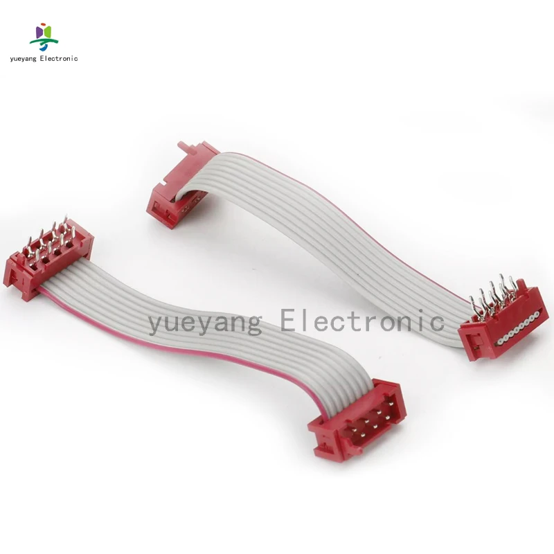 20PCS Red Harness IDC  connector flat ribbon cable micro match 1.27mm MRC DIP Plug IDC Type pitch wires wire to board