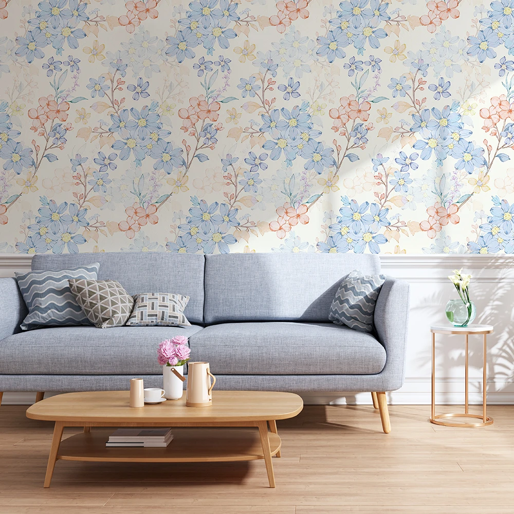 

Floral Wallpaper Self-adhesive Thickened Waterproof Background Wall Renovation Wallpapers Wall Stickers For Kitchen Home Decor