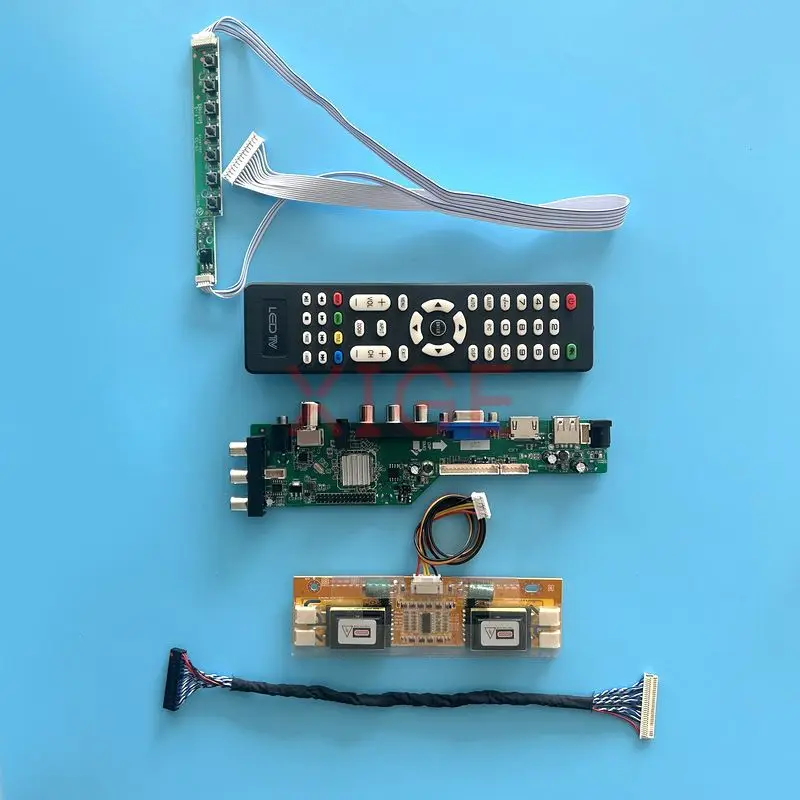 LCD Controller Board Fit LTM170EP01 LTM190EP01 LTM190EP03 Digital DVB IR+AV+USB+HDMI+VGA Kit Monitor 30Pin LVDS 1280*1024 4CCFL