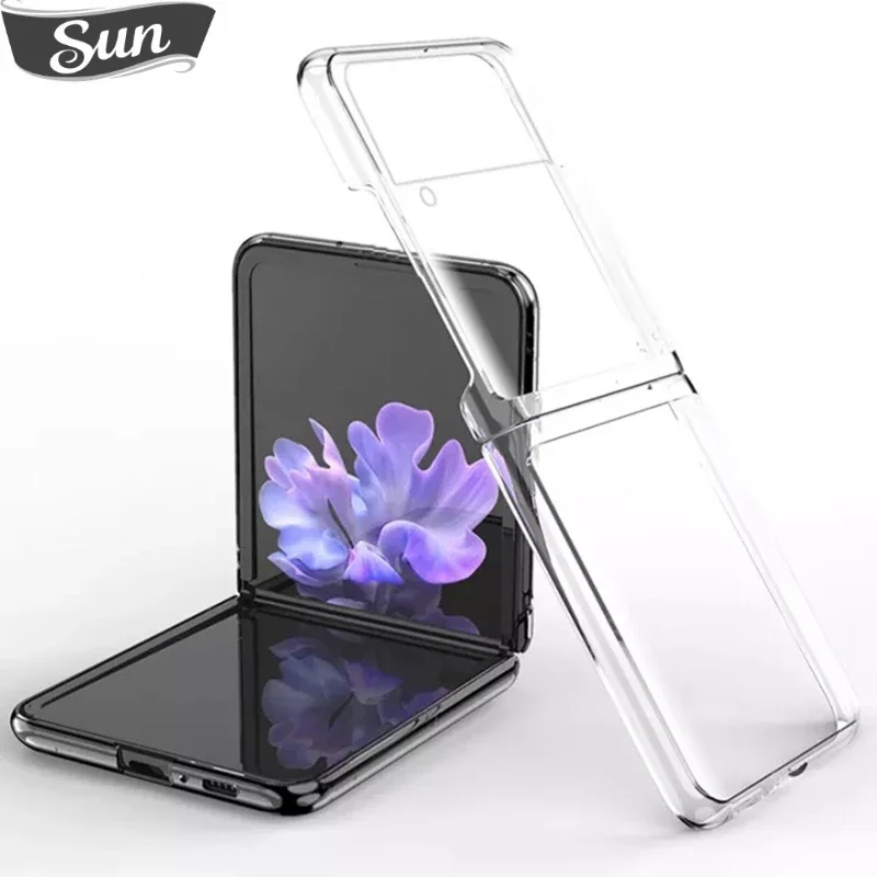 

Case For Galaxy Z Flip 5 Flip 4 3 5G Transparent Hard PC Back Cover For Samsung Galaxy Z Flip5 Flip4 Flip3 Case Bumper Shell