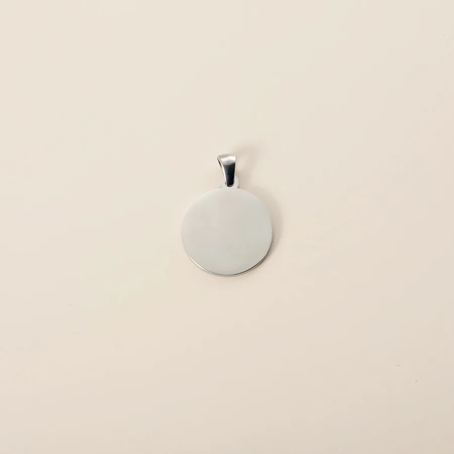 Fnixtar 20 Stück Edelstahl runde Scheibenanhänger mit Verschluss DIY Halskette Schmuck Zubehör hochglanzpoliert Großhandel – Detail 6