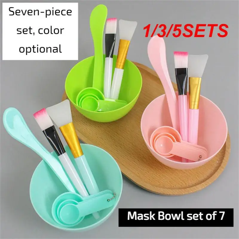 1/3/5SETS Mask Bowl Health And Safety Easy To Clean 1 Set Green Makeup Tools Silicone Brush Not Easily Deformed Soft Material