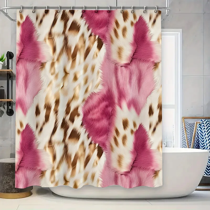 

REINDEER SHOWER CURTAIN Красный, белый рождественский декор с рисунком оленя для набора для ванной комнаты В комплект входят крючки 72 x 84 дюйма