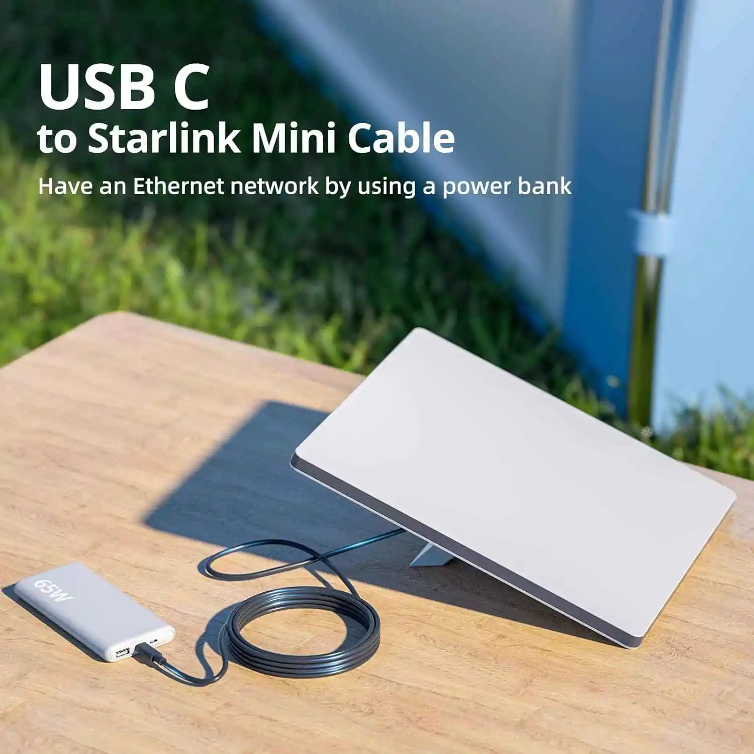 For Starlink MINI 18AWG Cable, Starlink MINI DC Power Supply 100W Type-C Input Replacement Cable, Waterproof Outdoor Bucket Jack image 6