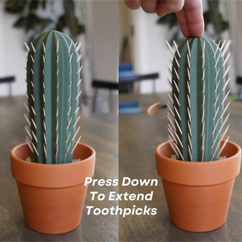 

Держатель Для Зубочисток с изображением кактуса, 3D