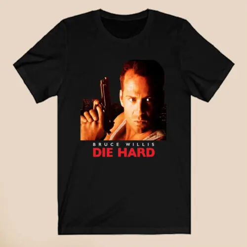 Die Hard Bruce Willis Men's Black T-Shirt Size S-5XL