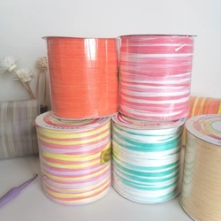 100% Natiral Plant Fibre Raffia Thread Cottonseed Material Crochet Yarn For DIY Knitting Summer Hat Handbags Hand Knitting 250M