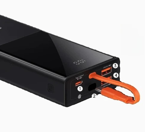 

Power Bank with Built-in Cable 65W/100W High Power 20000mAh Digital Display Portable Charger Dual PD Cable