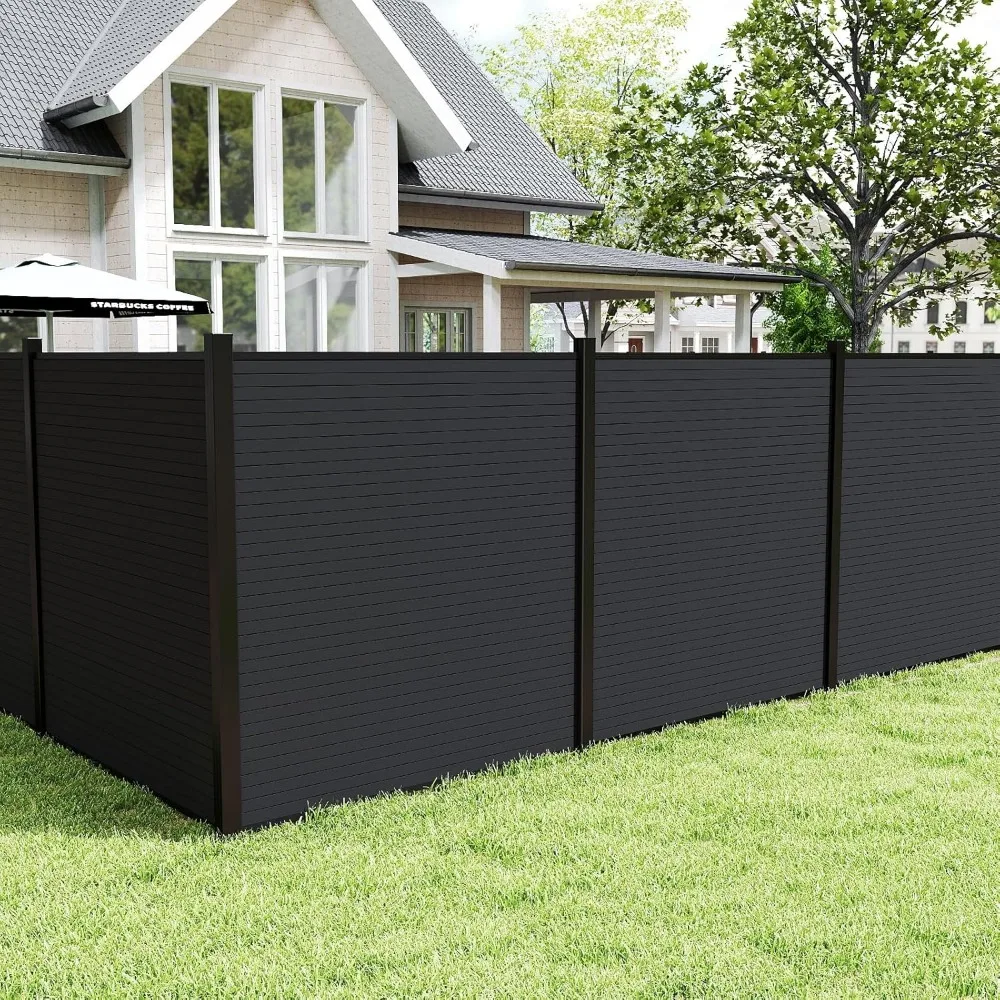 

Privacy Fence Panels for Outside with 2 Post, 6' × 6' Windproof Composite Fence Cover Privacy, Garden Fencing Panel for Yard Poo