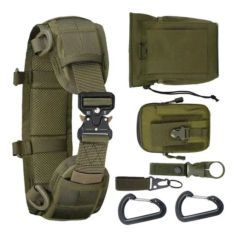 Battle Belt 8pcs Airsoft Utility Belt Comfortable Tool Waist Security Duty Utility Belt Multifunctional Security Guard Padded