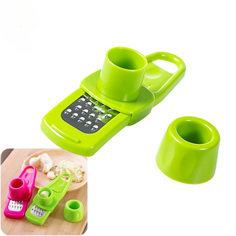 Multifunctional Mini Creative Garlic Paste Grinder Manual Garlic Press Grater Cutter Chopping Peeler Kitchen Accessories Tool