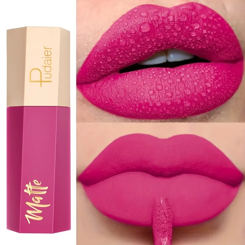 Luxury Long-lasting Waterproof Velvet Matte Liquid Lipstick - Hydrating, High Pigment, Smudge-proof, Lightweight