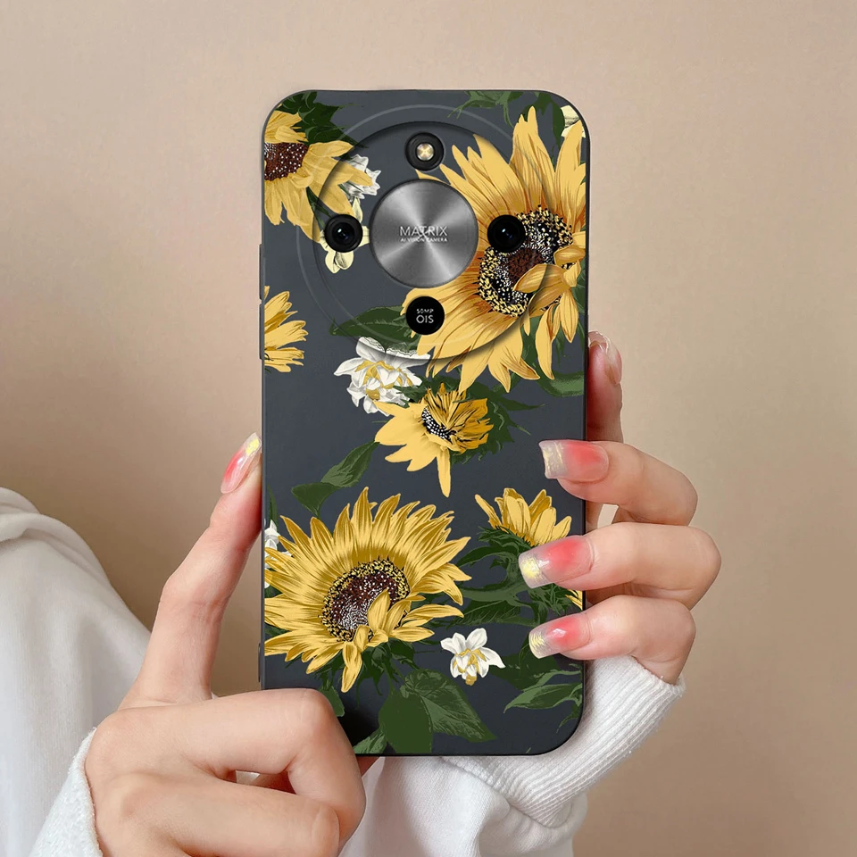 ل Honor X9D X8C X8 X5B Plus حالات النفط اللوحة زهرة الغبار البساطة حامي الهاتف ل HonorX9D Honorx8 c Funda Coque #3