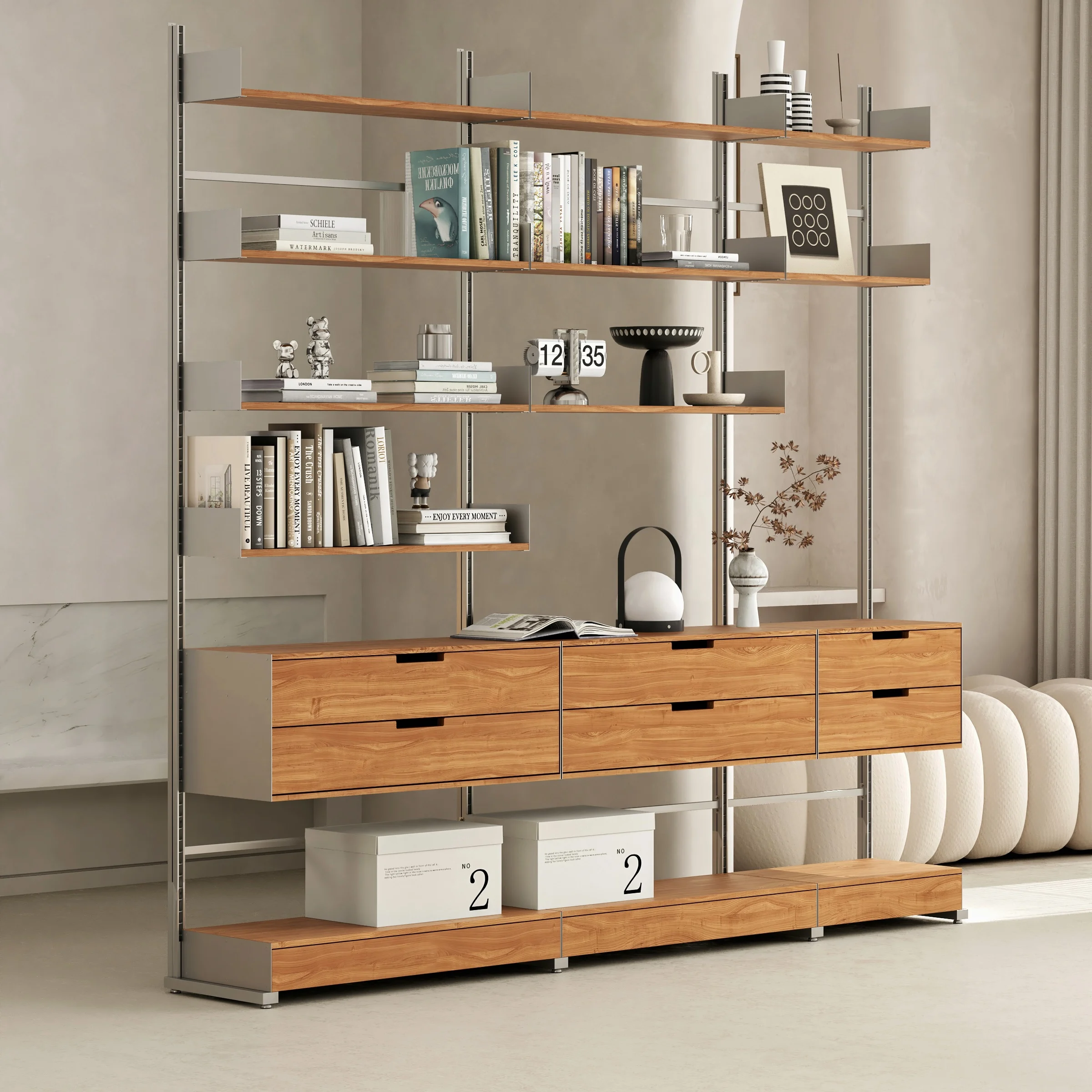 

Customizable floor rack, porch, clothes and hats storage, no punching small apartment open display rack
