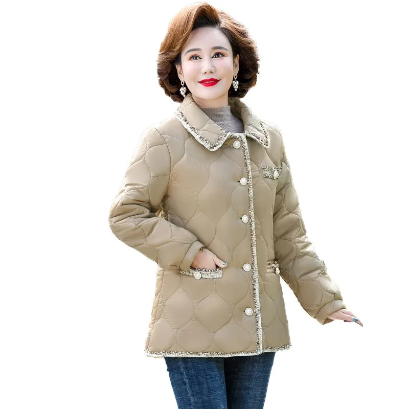 Fashion Fleece Short Jacket Winter office Coat Women Clothes Wadded Overcoat Black Parkas XL-5XL Oversized