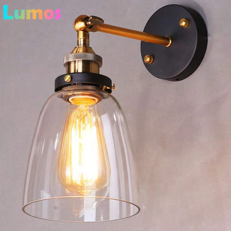 

Wall Lamp Vintage Sconce Wall Lights Fixture E27 85-265V Bedside Retro Lamp Industrial Decor Dining Room Bedroom Light