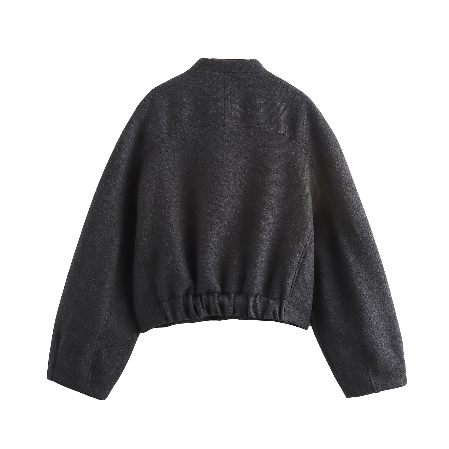 เสื้อแจ็คเก็ตผู้หญิงดีไซน์ใหม่สไตล์นักบิน ประดับแพทช์ ตกแต่งด้วยผ้าโพลีเอสเตอร์ ทรงหลวม กันลม รุ่น JNLEAOG สำหรับฤดูใบไม้ร่วง