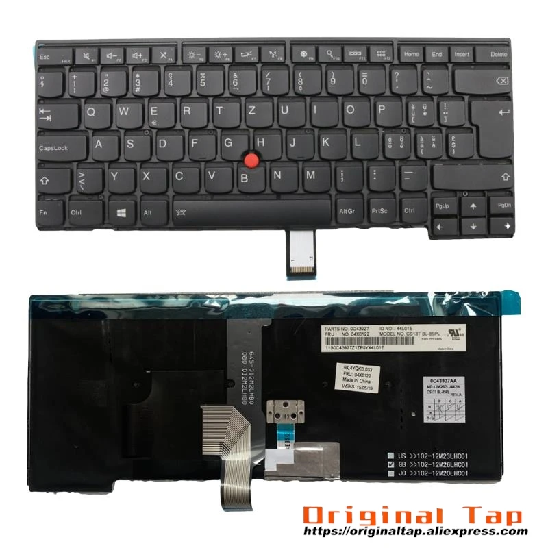 

SWS Swiss Backlit Keyboard for Lenovo Thinkpad T440 T440s T431s T440p T450 T450s T460 04X0128 00HW864 01AX337 04X0166