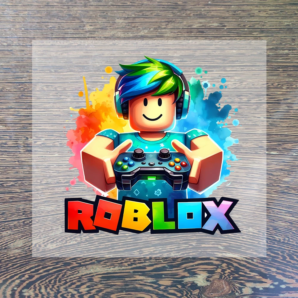 Roblox الكرتون الحديد على بقع للملابس Kawaii لعبة شخصية DIY تي شيرت بلايز نقل الحرارة التصحيح هدايا عيد ميلاد الاطفال