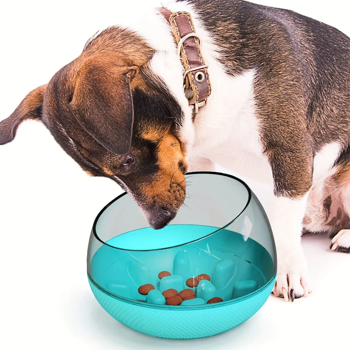 Interactive Slow Food Dog Bowl - No-dump Puzzle Snack Dispensing Toys, Made of Durable Plastic Dog Food Bowl  Dog Accessories