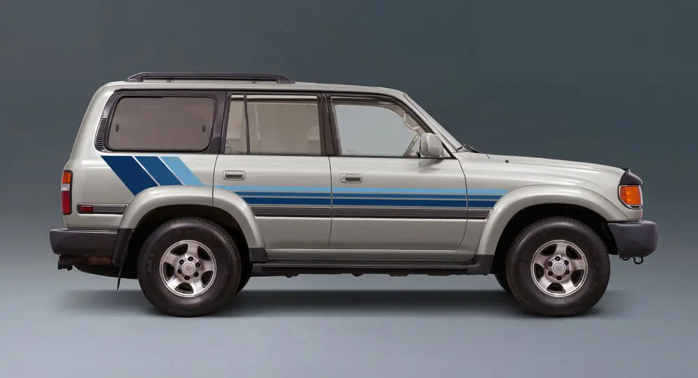 ملصقات السيارات لتويوتا لاند كروزر FJ80 1994-1997 تعديل الجسم مخصص الرياضة موضة شارات الفينيل