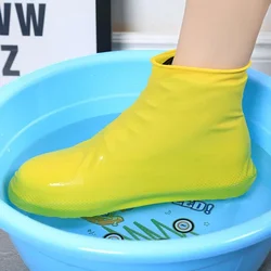 1Pair Reusable Latex Waterproof Rain Shoes Covers Slip Resistant Rubber Rain Boot Overshoes Outdoor Walking Shoes Cover
