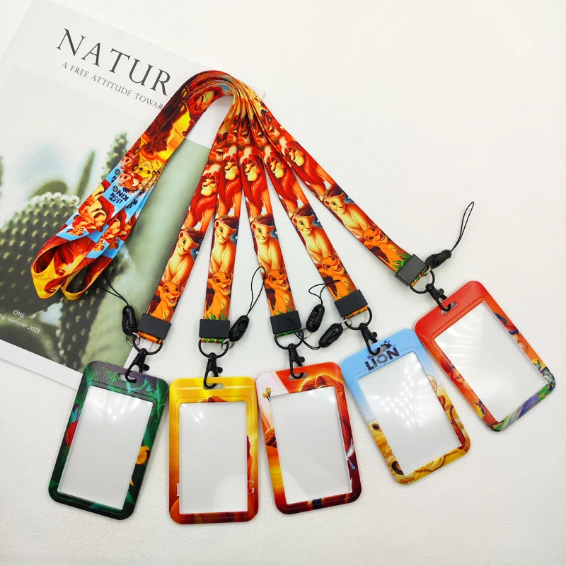 Disney Lion King Credential Kaarthouder Kawaii Cartoon Metro Badge Kaarthouders Student Campus Lanyard Kaarten Houder