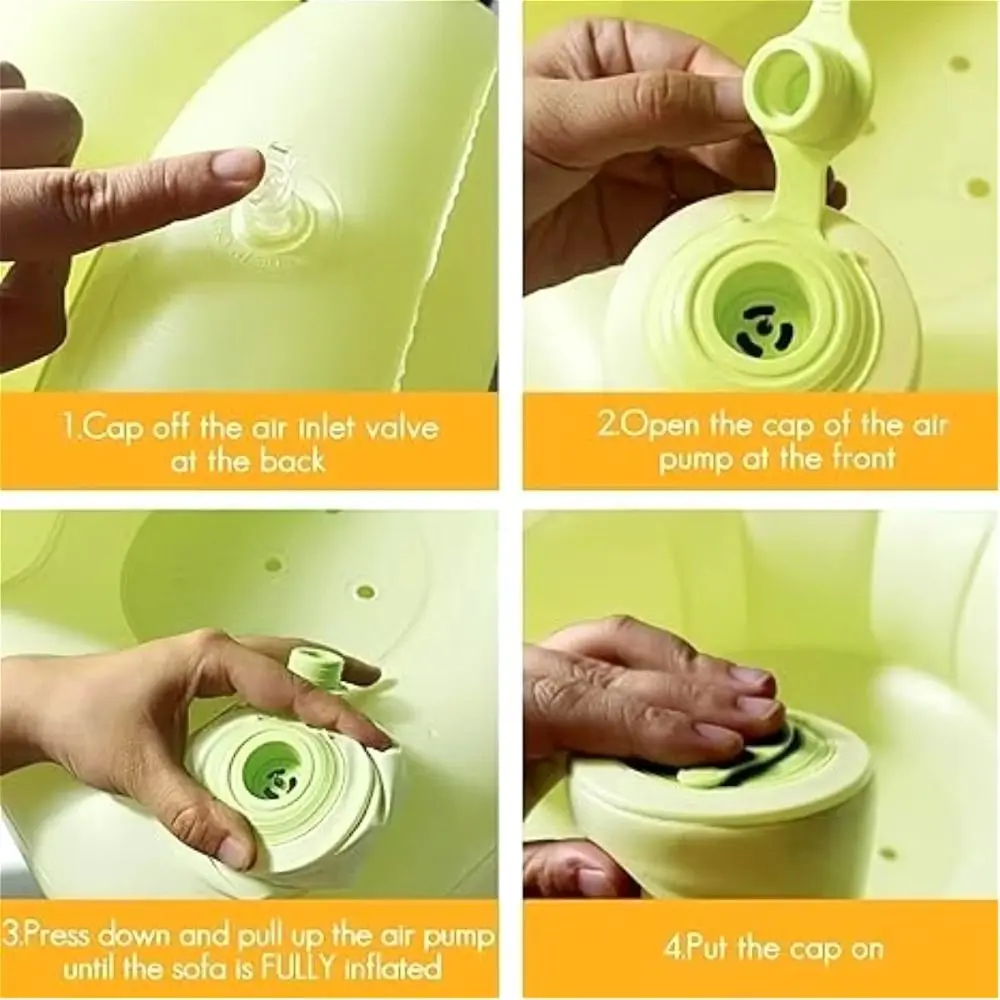 

Портативный однотонный детский диван со встроенным воздушным насосом, складной надувной диван, домашнее сидение, детский стульчик, сиденье для детей