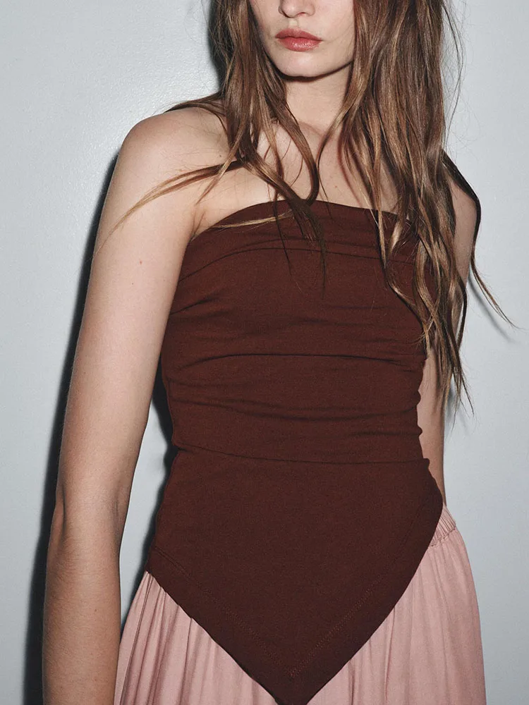 Inverno 2025 Asimmetrico Confortevole Semplice Top da donna Nuovo arrivo Faionable Biancheria intima Capispalla Costume di scena etnico